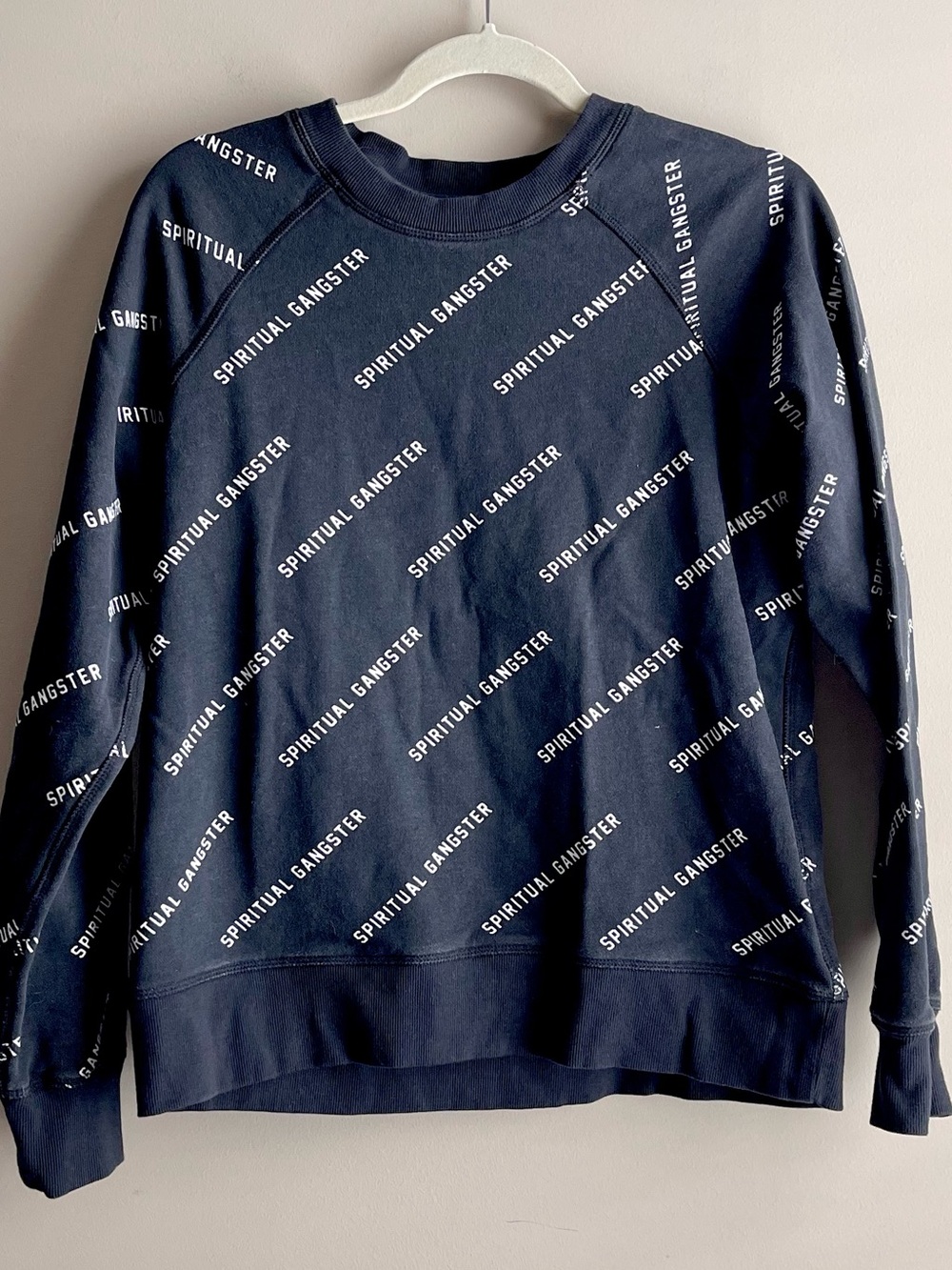 Spiritual Gangster Black All-Over Logo Crewneck - Picture 2 of 4
